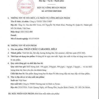 Trân châu caramel Déli 1kg