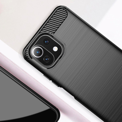 Ốp lưng chống sốc Vân Sợi Carbon cho Xiaomi Mi 11 Lite - Hàng nhập khẩu