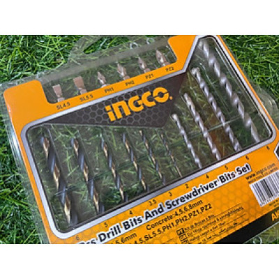 BỘ 16 MŨI KHOAN KIM LOẠI VÀ MŨI BẮT VÍT INGCO AKSDB9165 - HÀNG CHÍNH HÃNG