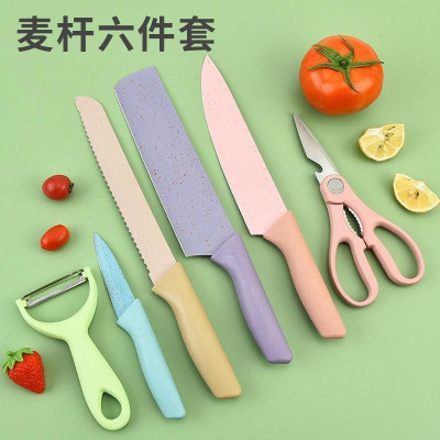 Bộ dao kéo 6 món lúa mạch sắc bén - Set dao lúa mạch 6 món Everrich Kitchen