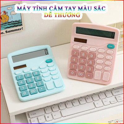 Máy Tính Để Bàn Dễ Thương 12 Số Dùng Pin & Năng Lượng Mặt Trời