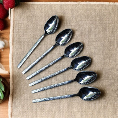 COMBO SÉT 6 THÌA ĂN LUXURY SANG TRỌNG PHONG CÁCH HOA VĂN BẮC ÂU CAO CẤP - DÀI 21CM 