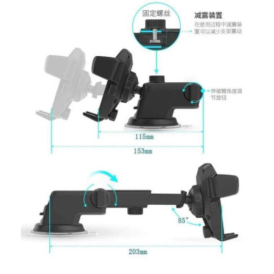 Đế Hít Cho Điện Thoại Trên Xe Hơi Silicone Sucker 3 Cạnh Lớn Xoay 360 Độ