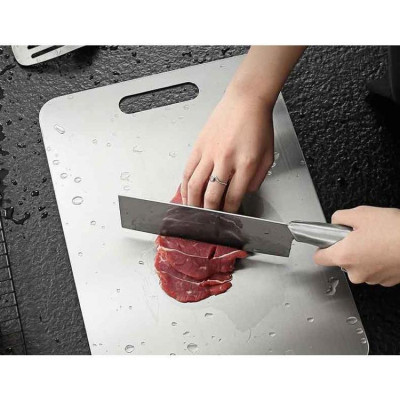 Thớt Inox 304 Kháng Khuẩn Loại Lớn 24x34cm Siêu Bền