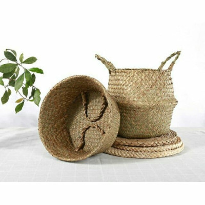 Giỏ cói trồng cây trang trí decor, đựng đồ, cắm hoa - Cây giả, hoa lụa Decor trang trí