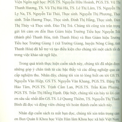Năng Lực Giao Tiếp Của Học Sinh Tiểu Học Và Các Nhân Tố Tác Động (Nghiên Cứu Trường Hợp Học Sinh Tiểu Học Tại Thanh Hoá) (Sách chuyên khảo) - Viện Hàn lâm Khoa học Xã hội Việt Nam - Viện Ngôn ngữ học;  TS. Bùi Thị Ngọc Anh chủ biên 