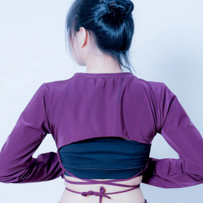 Bộ Đồ Thể Thao Nữ LMcation - Áo Đa Năng Joyce Crop Top & Quần Dài Phối Lưới LMcation Venus - Màu Tím