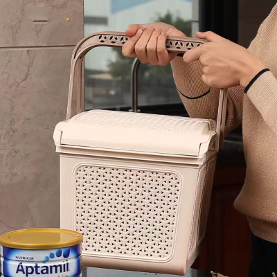 GIỎ ĐỰNG ĐỒ 2 QUAI XÁCH LÀN ĐỰNG ĐỒ CÓ NẮP ĐẬY THÔNG MINH ĐA NĂNG DÀNH CHO MẸ ĐI SINH MÀU SĂC PHONG CÁCH BẮC ÂU