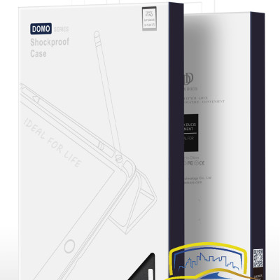 Bao da dành cho iPad  iPad 9.7 (2017/2018) Gen 5/ Gen 6, iPad Air, iPad Air 2  hiệu Dux Ducis Domo có khe để bút, bảo vệ camera, chống sốc, cao cấp - Hàng nhập khẩu.