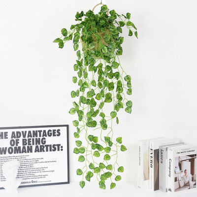 Dây leo dưa hấu giả PVC - dài 85cm - không kèm giỏ - Cây giả, hoa lụa Decor trang trí nhà cửa