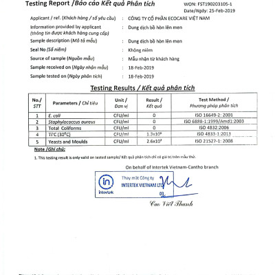 Xịt tẩy dầu mỡ Enzyme bồ hòn ECOCARE 500ml tinh dầu Quế/Cam Sả kháng khuẩn, làm sạch thiết bị nhà bếp.