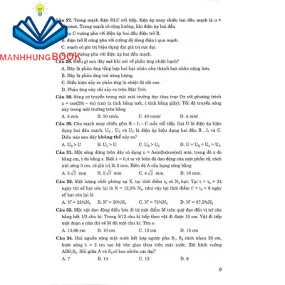 Sách - Ngân Hàng Đề Thi Thử THPT Quốc Gia Môn Vật Lí