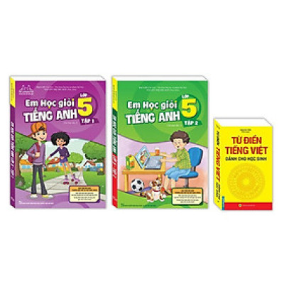 Sách - Em Học Giỏi Tiếng Anh Lớp 5 + Từ Điển Tiếng Việt Dành Cho Học Sinh - Khổ Nhỏ - Minh Thắng
