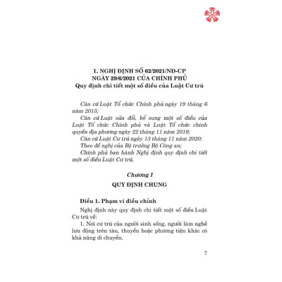 Các quy định hướng dẫn Luật Cư trú