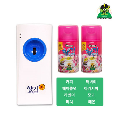 Combo máy xịt phòng tự động + 01 chai xịt phòng hương nước hoa cao cấp Hàn Quốc Sandokkaebi 300ml - Giao màu máy & mùi hương ngẫu nhiên)