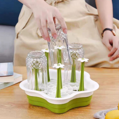 Khay úp ly, khay úp cốc 6 - 8 - 10 nhánh để ly - Tháo ráp tiện lợi, nhựa cao cấp chống bám bẩn 28  (VNM6219)