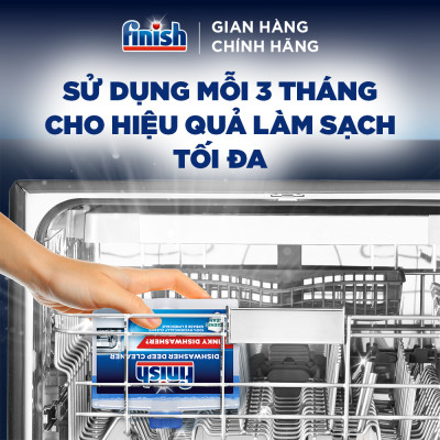 Combo Finish tiện lợi 4: Hộp 100 Viên Rửa Bát Essential + Nước Làm Bóng Finish 500ml + Dung dịch vệ sinh máy