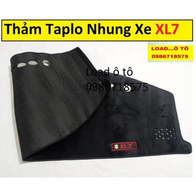 Thảm Taplo Chống Nắng Xe Suzuki XL7 2023-2019 Mẫu Taplo Da Carbon, Nhung Lông Cừu Chống Nắng Taplo Cao Cấp