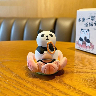 Mô Hình Thú Ngồi Thiền Đài Sen Tịnh Tâm Đáng Yêu Dùng Để Bàn, Ô Tô, Decor, Sưu Tầm, Quà Tặng