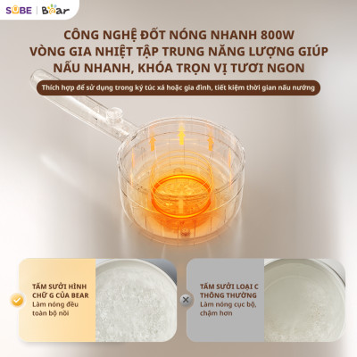 Nồi nấu điện đa năng Bear MC-4H16F Hàng chính hãng