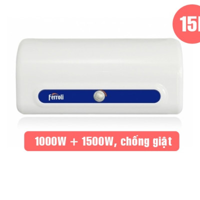 Máy nước nóng gián tiếp Ferroli QQ AE 15 lít (2500W)-hàng chính hãng