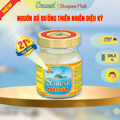  NEW [ Combo 10 lọ] Nước Yến sào Khánh Hòa Sanest 21% - Nhân Sâm