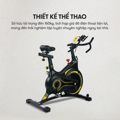 Xe đạp tập KINGSPORT BK-5804 kháng lực từ tính,  tích hợp đồng hồ đo lường chỉ số, cân nặng phù hợp từ dưới 100-110kg