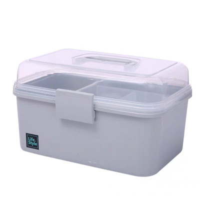 Hộp đựng dụng cụ y tế, tủ thuốc gia đình có quai xách - và hôp đựng mỹ phẩm dụng cụ sửa sắc đẹp làm nail móng chân móng tay di động đa năng