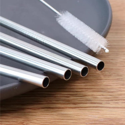 Bộ 4 Ống Hút Inox (Ống Hút inox sus 304) -Tặng cọ vệ sinh