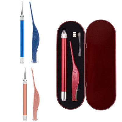 Bộ Nhíp Ráy Tai Chuyên Dụng Có Đèn Led Và Hộp Đưng Inox