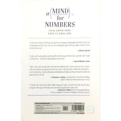 Sách A Mind For Numbers - Cách Chinh Phục Toán Và Khoa Học - Alphabooks - BẢN QUYỀN