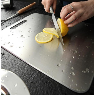 Thớt Inox 304 Kháng Khuẩn Loại Lớn 24x34cm Siêu Bền