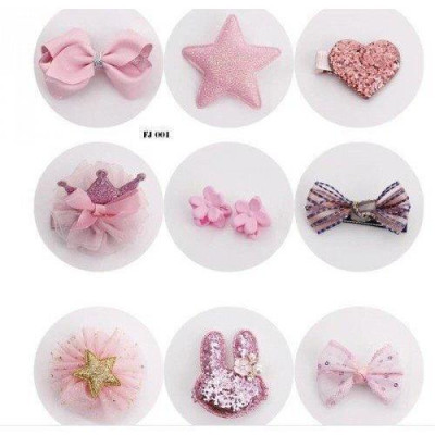 Hộp 10 Phụ Kiện Kẹp Tóc Băng Đô Cho Bé Gái Nhiều Màu Sắc