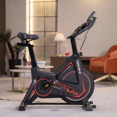 Xe đạp tập thể dục tại nhà Toshiko W15, khung xe thép chống rỉ [Lắp đặt tại nhà], phanh từ êm ái không gây ồn, điều chỉnh yên xe linh hoạt theo dáng ngồi, cảm biến nhịp tim theo nhịp đạp