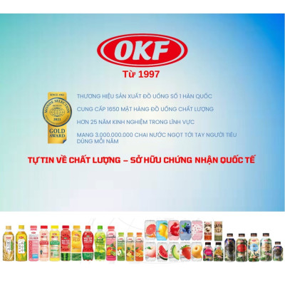 Nước ngọt có ga vị việt quất (NƯỚC VIỆT QUẤT CÓ GA) OKF Hàn Quốc x 6 lon 350ml