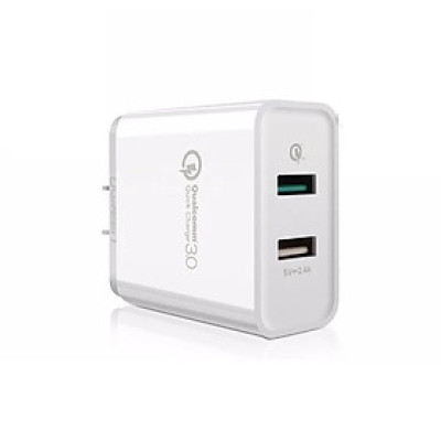Bộ sạc nhanh 30W 2 cổng Usb   Dual Qc3.1 + 2.4A Usb Charger Sạc Nhanh 3.0  màu đen UGREEN 30563CD132 Hàng chính hãng