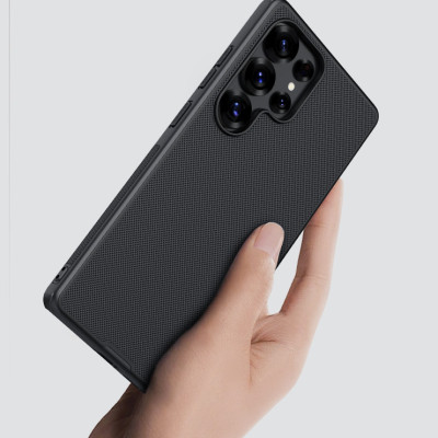 Ốp lưng sần chống sốc cho Samsung Galaxy S25 Ultra mặt lưng nhám hiệu Nillkin Super Frosted Shield Pro cho mặt lưng nhám chống trơn trượt tay, khả năng chống sốc cực tốt, chất liệu cao cấp - Hàng nhập khẩu