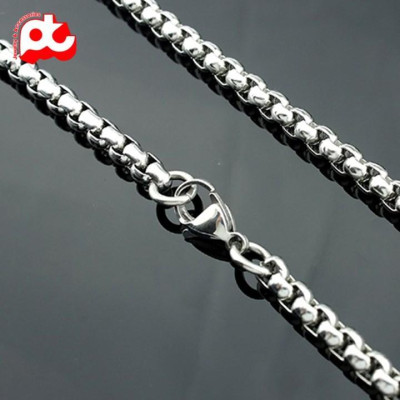 Dây chuyền nam nữ dây xích nam titan thép không gỉ bông dừa khít trangsucpt kích cỡ 4mm PTDCNA48