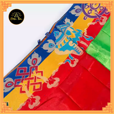 Rèm quây bàn thờ rèm viền quây hình bát bảo cát tường, rèm che chân tường phòng thờ trang trí màu sắc mật tông Diệu Tâm