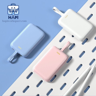 Sạc dự phòng hàng chính hãng WiWU 10.000mAh 22.5W Wi-P024: Tích hợp cáp, khả năng hít mặt lưng độc đáo