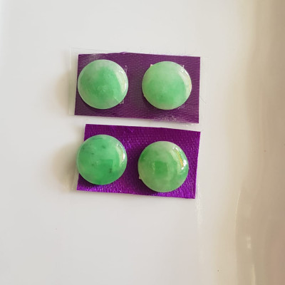 Bộ lắc tay 4 viên đá cẩm thạch tự nhiên hạt tròn xoe đẹp Size hạt tròn Ngang 12mm x dầy 1,8mm Màu Xanh Ngọc nhẹ Nữ làm lắc tay vàng đeo đẹp món quà tặng Mẹ, tặng Vợ người thân ý nghĩa ạ