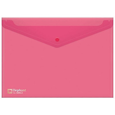 Bìa Nút Nhựa Elephant 425A4 - Màu Đỏ