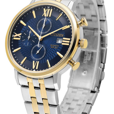 Đồng Hồ Nam Citizen Dây Thép Không Gỉ AN3616-75L - Mặt Xanh