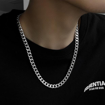 Vòng Cổ Nam Nữ Dây Chuyền Cuban Basic Chuỗi Trơn Bản Lớn 5 7 9mm HipHop Thời Trang trangsucpt