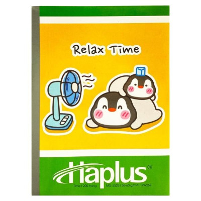 Combo 5 Tập Kẻ Ngang 200 Trang ĐL 58-60g/m2 - Haplus 5525 (Mẫu Màu Giao Ngẫu Nhiên)