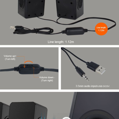 LOA VI TÍNH 2.0 kISONLI T-013 - Hàng Chính Hãng