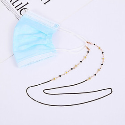 Glasses chain chuỗi đeo gọng kính dây đen mix hoa cúc hoạ mi ấn tượng hot trend năm nay dây đeo khẩu trang airpod