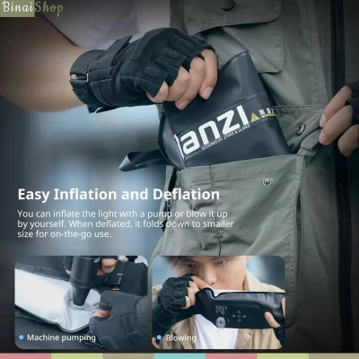 Ulanzi UA12 / UA20 - Đèn Ống Dang Túi Khí Di Động, Công Suất 12W Và 20W, Dải Nhiệt Màu CCT, Hỗ Trợ Nam Châm Kết Nối Từ Tính - Hàng chính hãng