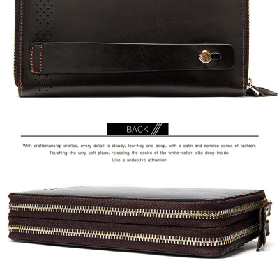 Ví cầm tay nam DA BÒ THẬT  - BEE GEE VNA9028