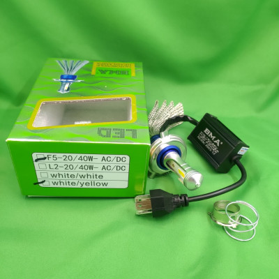 Đèn pha 2 màu F5 BMA chân h4 cắm như zin